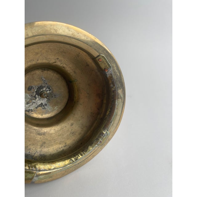 17th Century Nuremberg Brass Bell Form Engraved Candlestick For Sale - Image 10 of 11