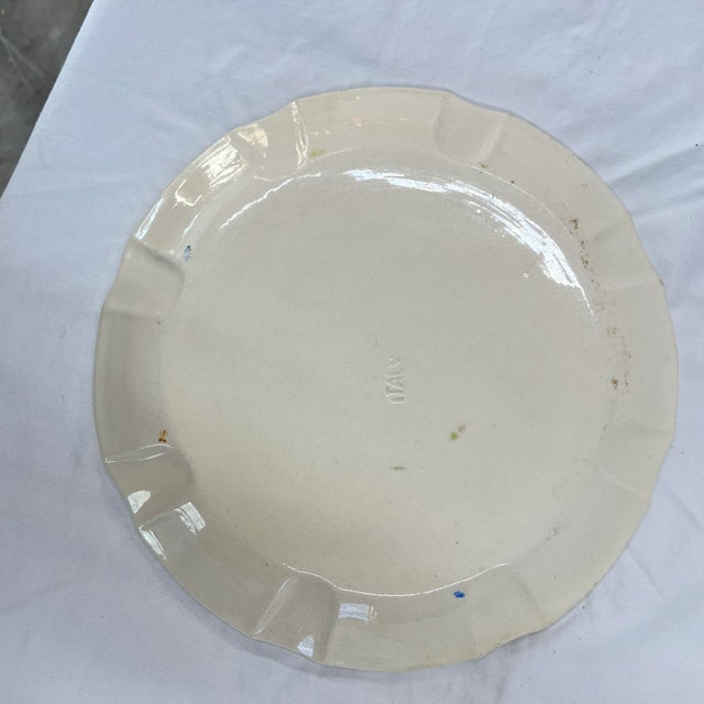 English Vintage Italian.Hand Painted Plate For Sale - Image 3 of 3