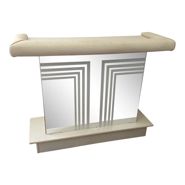 Vintage 1980s Mirrored Bar For Sale