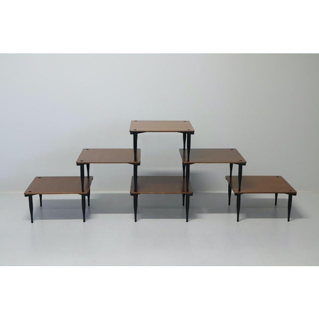 Model T8 Stackable Tables by Vico Magistretti for Azucena Italia, 1954, Set of 6 For Sale - Image 9 of 18