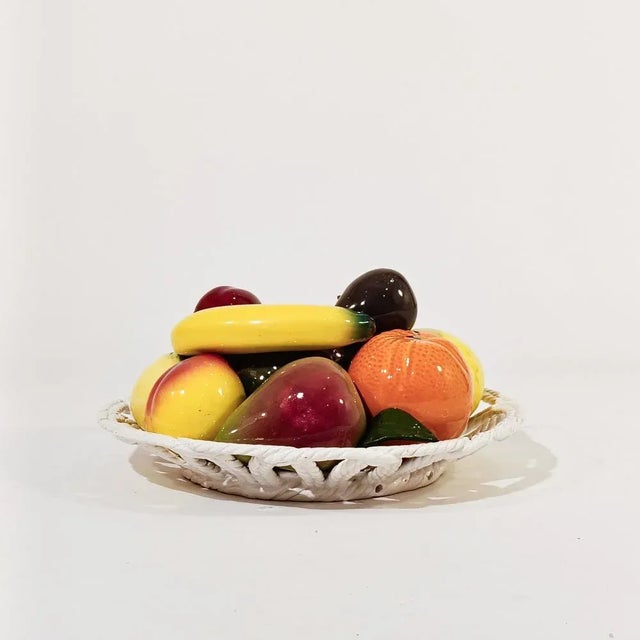 1950s Large Ceramic Tabletop Fruit Bowl from Hispania, Spain, 1950s For Sale - Image 5 of 13