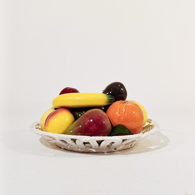 1950s Large Ceramic Tabletop Fruit Bowl, Spain, 1950s For Sale - Image 5 of 13