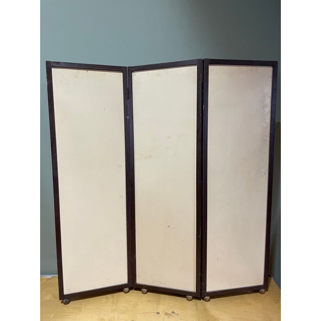 Wood 1960s Painted Paneled Screen of an Italian Scene For Sale - Image 7 of 7