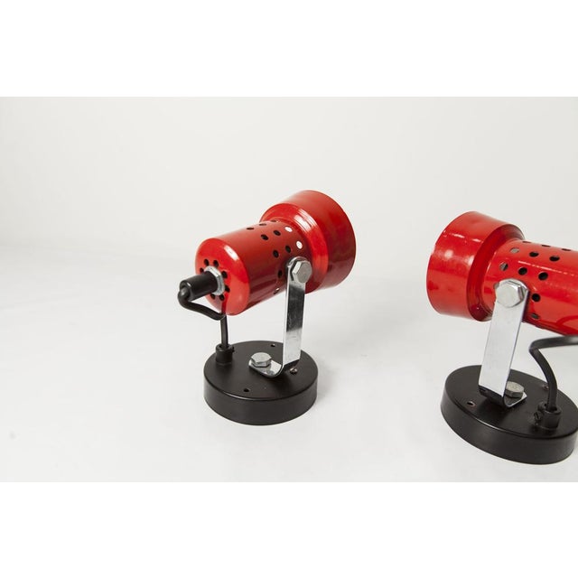 Red and Black Wall Lights, 1970s, Set of 2 For Sale - Image 13 of 18