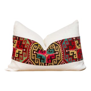 Gul Antique Lakai Tribe Linen Pillow For Sale