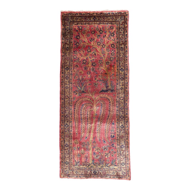 Antique Persian Kashan Rug 2’1” X 5’0" For Sale