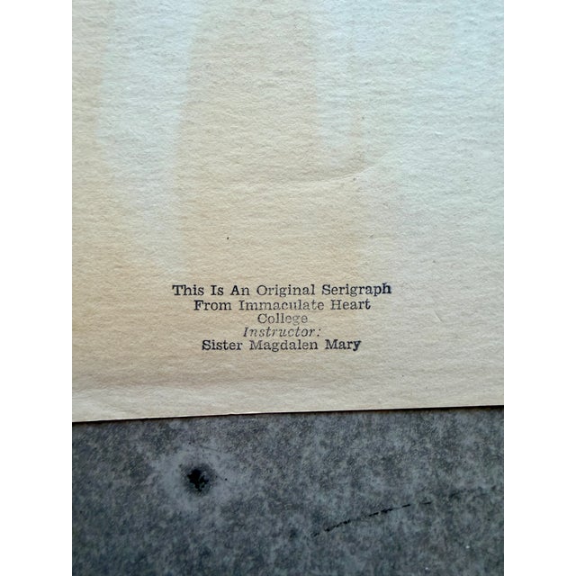 1963 Belle Osipow Signed Serigraph "Foot Featly Here and There" Immaculate Heart College Sister Magdalen Mary Pop Art For Sale - Image 13 of 13