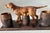 Figurative Vintage English Desk Top Matchstick Holder Tray With Bloodhound Dog Figurine. For Sale - Image 3 of 13
