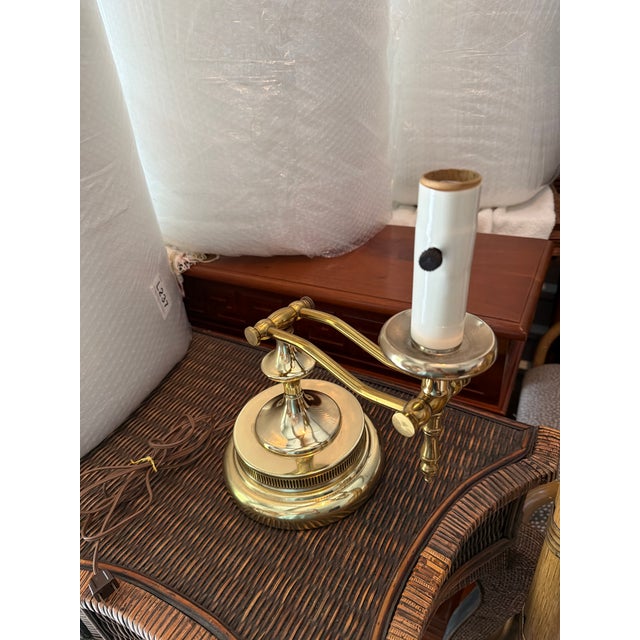 Late 20th Century Vintage Italian Tole Style Reticulating Desk Lamp For Sale - Image 5 of 5