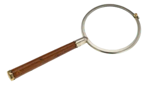 Antique 20th Century English Silver & Leather Magnifying Glass