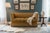 This beautiful Knole sofa features rich green and yellow velvet upholstery, with the iconic adjustable sides and finial-...