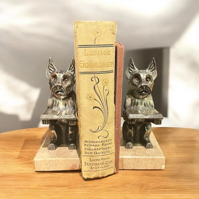 Silver Art Deco Silver Pewter Bookends, 1930s, Set of 2 For Sale - Image 8 of 9