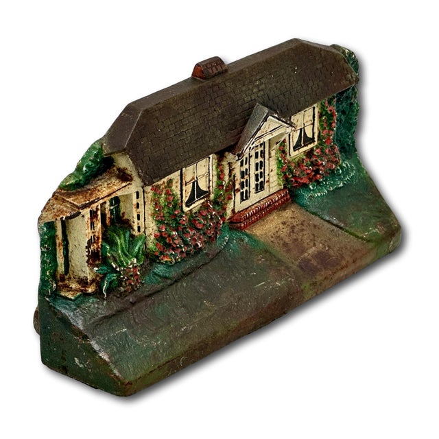 American Rare & Hard to Find Antique American Cottage Cast Iron Doorstop by Cjo H L Judd Co. Circa 1920s For Sale - Image 3 of 18