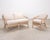 Contemporary Pair of McGuire Organic Modern Cerused Twisted Rattan Settee and Lounge Chair For Sale - Image 3 of 18