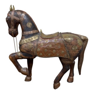 1950s Indian Tang Style Horse Sculpture For Sale