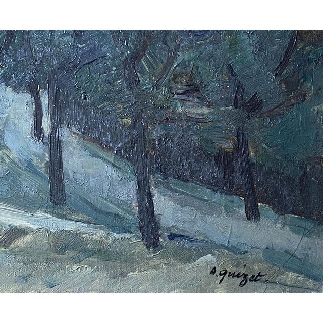 Albert Quizet, View of Paris Suburb, 1930, Oil on Canvas, Framed For Sale - Image 7 of 8