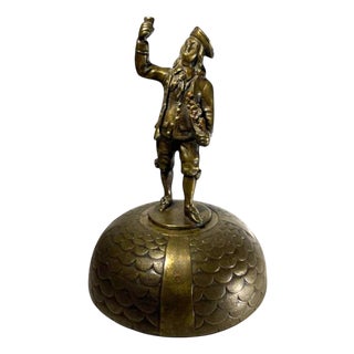 Desk Bell Figurine in Bronze with Acorn-Shaped Chimes, 19th Century For Sale