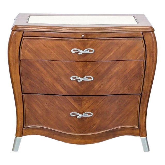 Michael Amini Three Drawer Nightstand For Sale