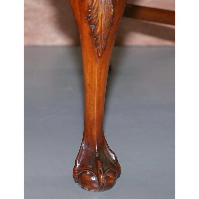 Solid Hardwood Dining Chairs with Claw & Ball Feet in the Style of Thomas Chippendale, Set of 8 For Sale - Image 9 of 18