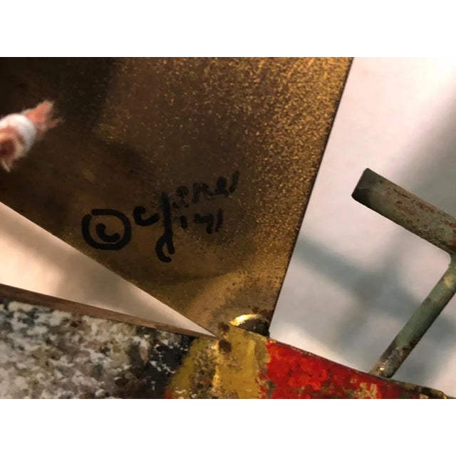 Brass 1970s Curtis Jeré Scale Boat Wall Sculpture by Curtis Jere For Sale - Image 8 of 11