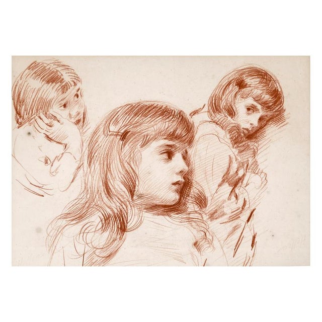 After Paul César Helleu, Three Studies of a Young Girl, Serigraph For Sale - Image 4 of 4