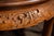 Brown Antique Carved Chinese Nesting Tea Table With Four Stools For Sale - Image 8 of 9