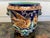 Antique Majolica Bird Planter Cache Pot Jardinière Cobalt Blue Wasmuël C1890 For Sale - Image 4 of 18