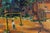 Modern Sirio Pellegrini, Football Match, Oil Painting, 1970s For Sale - Image 3 of 6