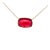 18k Yellow Gold Bezel Set Ruby Necklace For Sale
