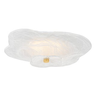 Mitzi Starlie 16 in. 1 Light Flush Mount in Aged Brass Finish For Sale