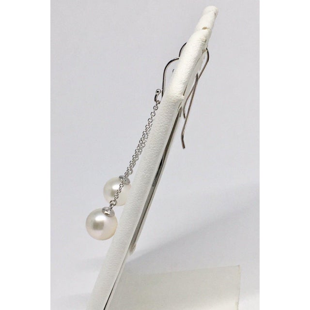 Fine Quality Akoya Pearl Drop Earrings14k Gold Women 9.3 mm Certified $780 721023 This is a Unique Custom Made Glamorous...
