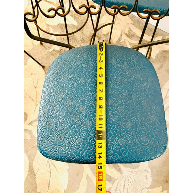 Vintage Wrought Iron Outdoor Patio Chairs For Sale - Image 11 of 12