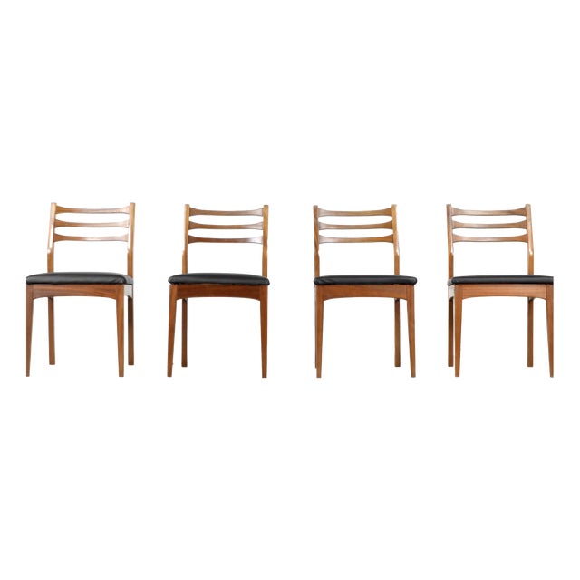 Vintage Teak Dining Chairs from Meredew, 1960s, Set of 4 For Sale