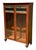 Victorian Antique Oak Larkin Bookcase / China Cabinet With Green Slag Glass Doors For Sale - Image 3 of 12