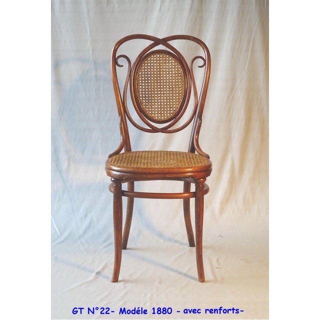 Thonet Art Nouveau No. 22 Chair from Chevallier Fiume, 1885 For Sale - Image 4 of 18