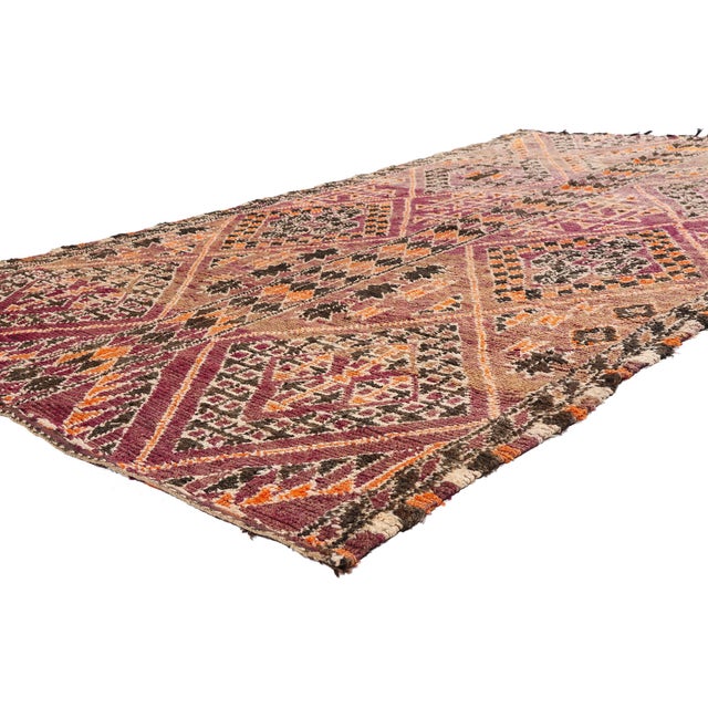 21916 Vintage Beni M'Guild Moroccan Rug, 05'07 x 10'00. The Atlas Zayane Cipher: A Vintage Beni M'Guild Moroccan...