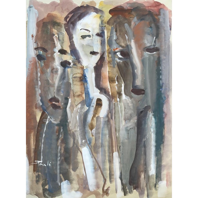 Gilbert Pauli, Question, Watercolor on Paper, 1997 For Sale - Image 9 of 9