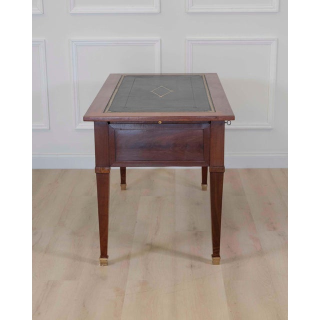 French On Hold - French 19th Century Louis XVI Style, Leather-Top Desk For Sale - Image 3 of 11