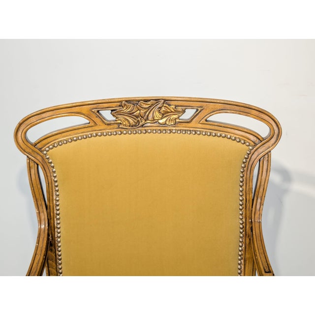 Art Nouveau Armchair Throne on Springs, 1890s For Sale - Image 9 of 18