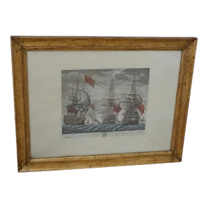 Gold Framed British Tall Ships Decorator Print