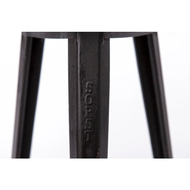 Tripod Stool with Beech Top from Rowac, 1950s For Sale - Image 4 of 8