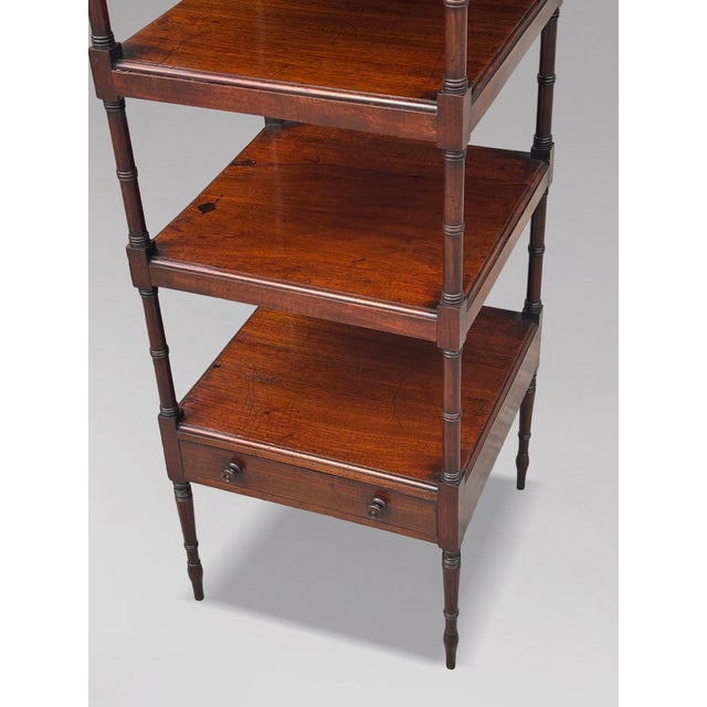 19th Century George III Mahogany Whatnot Music Stand, 1810 For Sale - Image 4 of 13