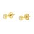 Haus of Brilliance 10K Yellow Gold 0.15 Cttw Round Brilliant-Cut Near Colorless Diamond Bezel-Set Stud Earrings (H-I Color, I1-I2 Clarity) For Sale - Image 4 of 6