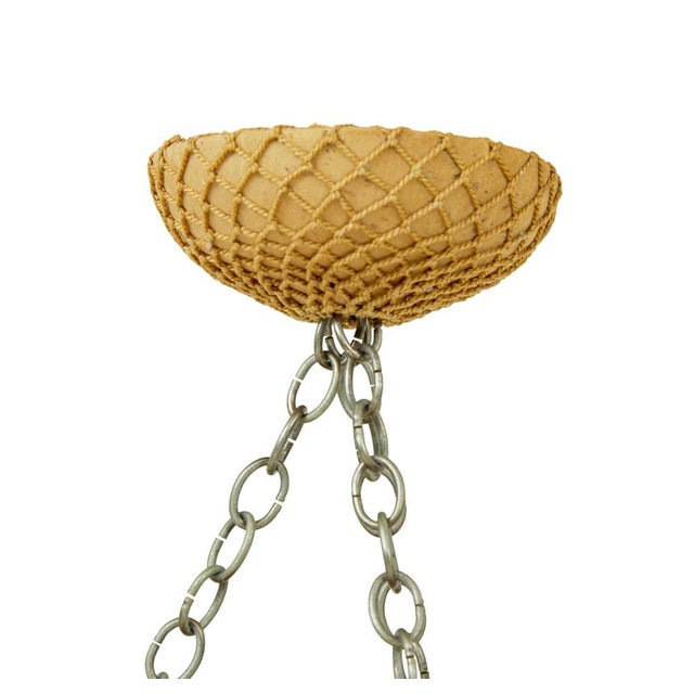 Stone Art Deco Carved Alabaster Ceiling Light, 1930s For Sale - Image 7 of 9