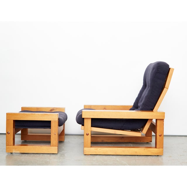 Mid-Century Modern Set of Patron Lounge Chair and Ottoman by Christer Lundén for Broby Nya Möbler AB, 1974, Set of 2 For Sale - Image 3 of 18