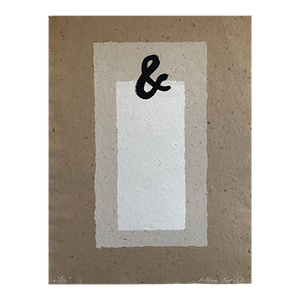 William Katz, Ampersand (&) Abstract Geometric Silkscreen on Handmade Kenzo Paper, 1986