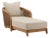 Rope Wrapped Teak Outdoor Chaise For Sale