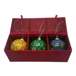 Pierre Deux Avignonet French Country Floral Ornaments Vintage / Set of 3 - Original Box