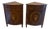 Antique English Victorian Marquetry Mahogany Corner Cabinets, 1880, Set of 2 For Sale