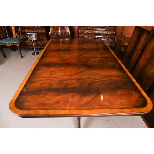 George III Revival Twin Pedestal Dining Table, 20th Century For Sale - Image 14 of 18